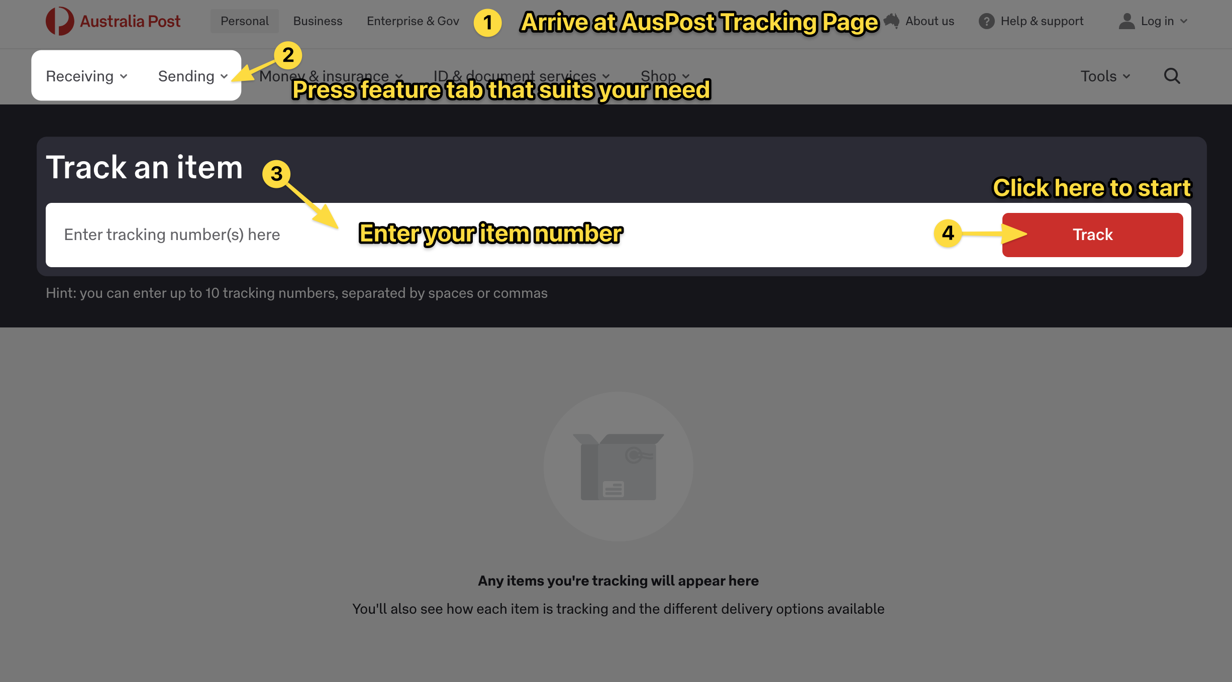 这是在 auspost 追踪页面截取的屏幕截图。