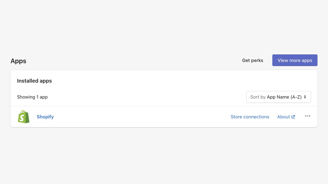 A Shopify store connected under Installed apps in the AfterShip Shipping dashboard