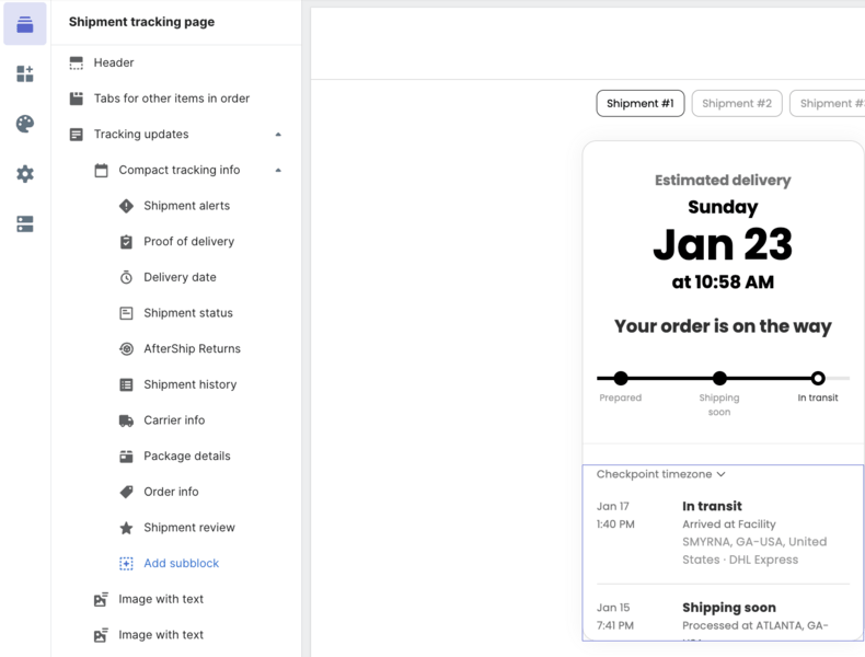 AfterShip Tracking — Customizable tracking pages