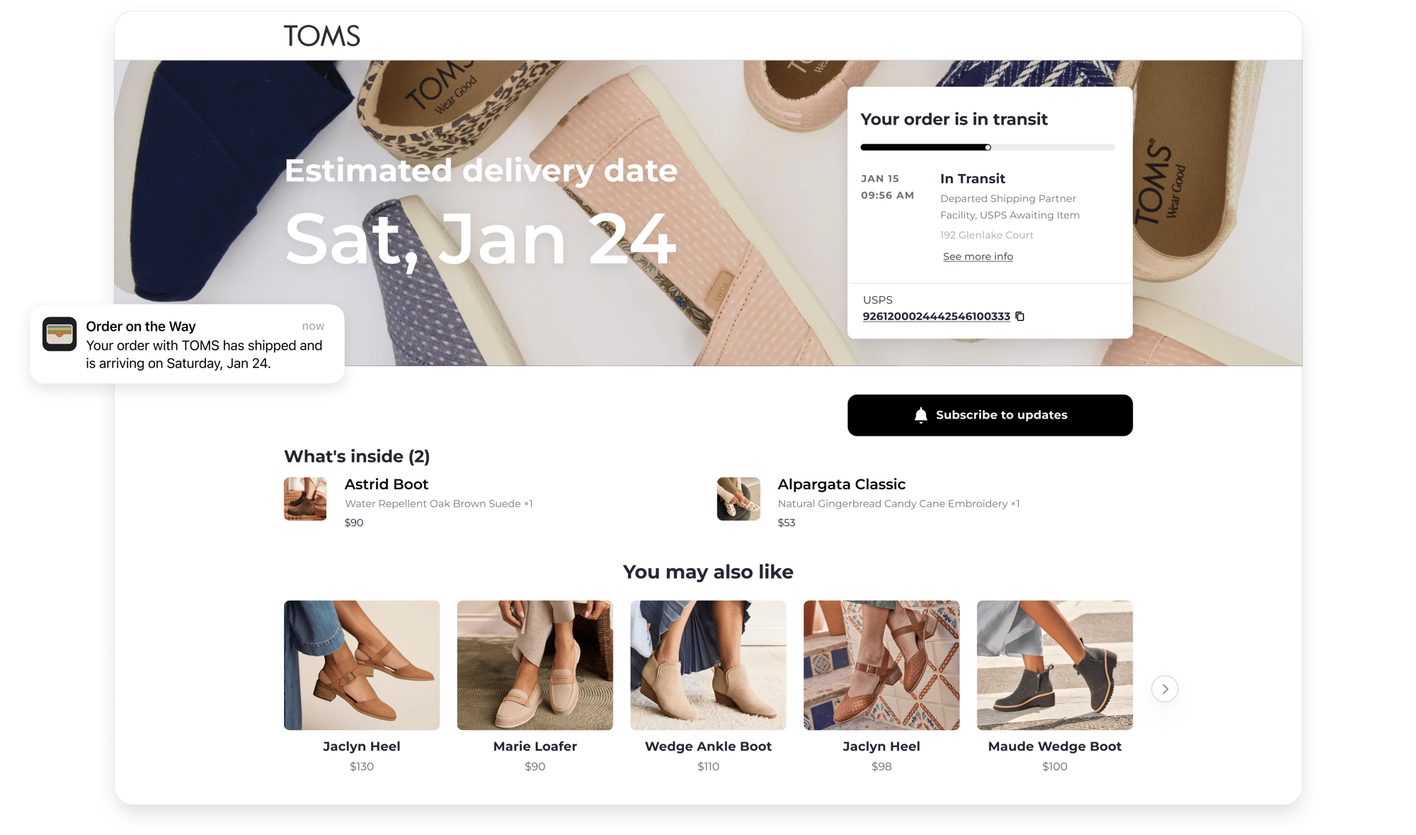 AfterShip Tracking — Branded tracking page