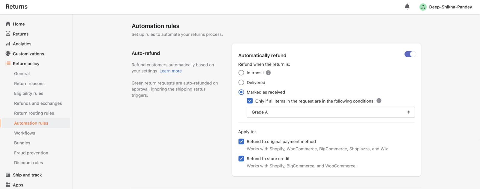 AfterShip Returns — Returns Automation Rules