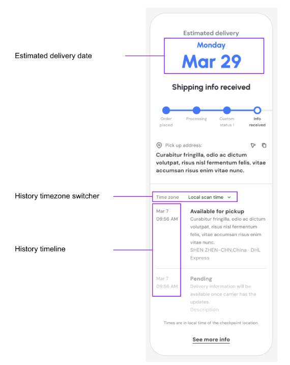 AfterShip Tracking — Estimated delivery date and shipment timeline