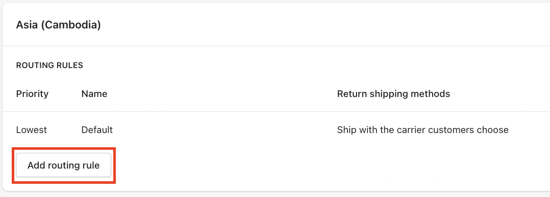 AfterShip Returns — Return routing rules