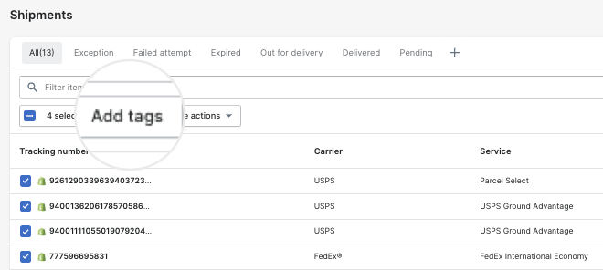 AfterShip Tracking Shipments list showing multiple carriers and shipments in one unified view