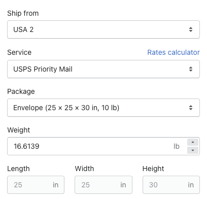 AfterShip Shipping: Choose a package when you create a label