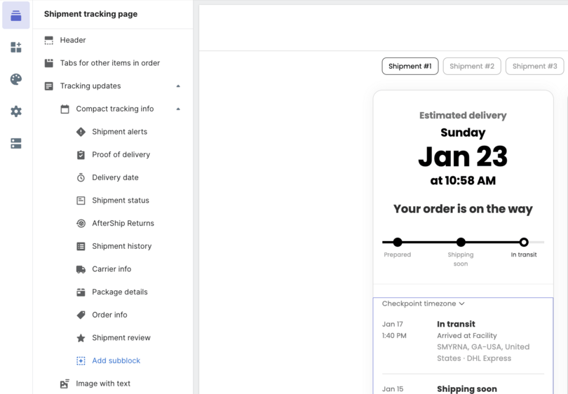 AfterShip Tracking — Customizable tracking pages